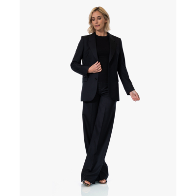 Herman Wide Leg Pantalon Zwart