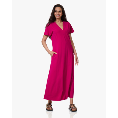 Japan TKY Yukijura Travel Jersey Jurk met Ceintuur Rose Sorbet