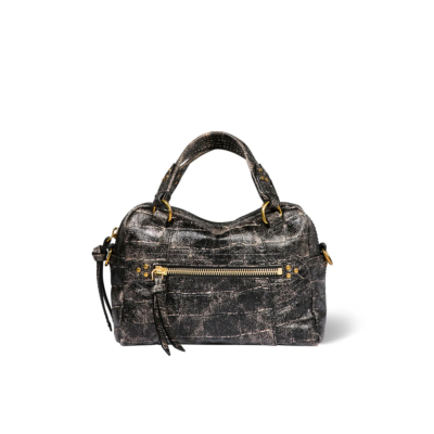 Jerome Dreyfuss Lucky Bowling Mini Tas Imprimé Croco Grunge Sheepskin