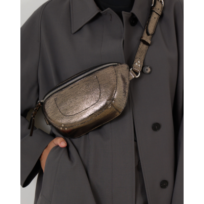 Jerome Dreyfuss Lino Banana Bag Champagne