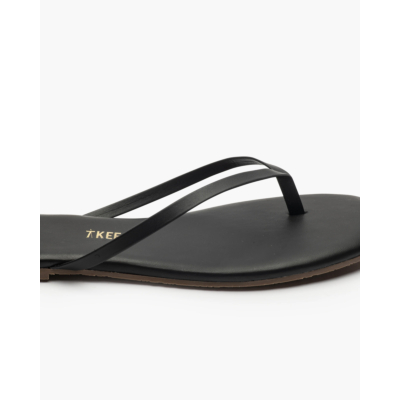Tkees Square Toe Lily Flip Flop Black